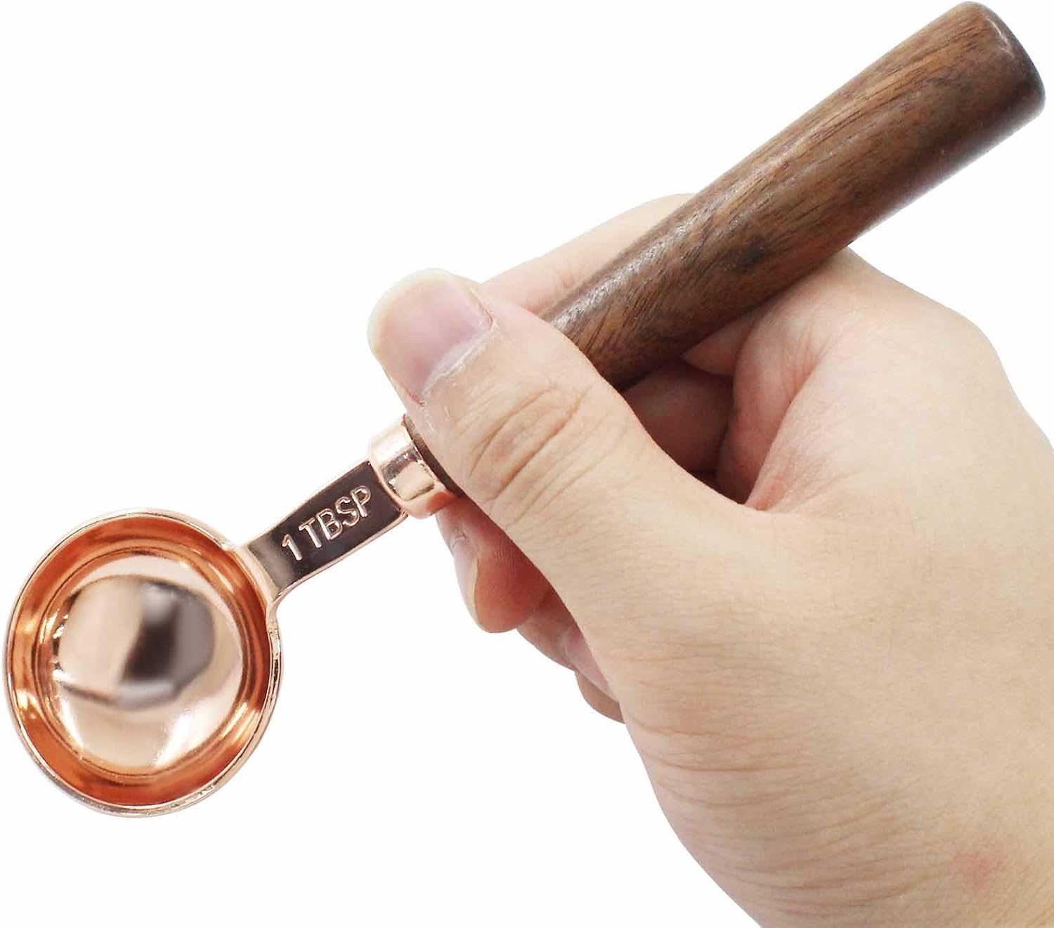 1 Teaspoon Coffee Scoop, 5 ml, Wooden with Long Handle | Measuring Spoon, For Coffee Bean, For Tea, Powder, Spices