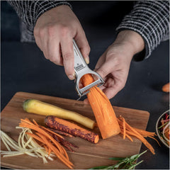 "Swiss Metallic" Julienne Cross Peeler, Silver