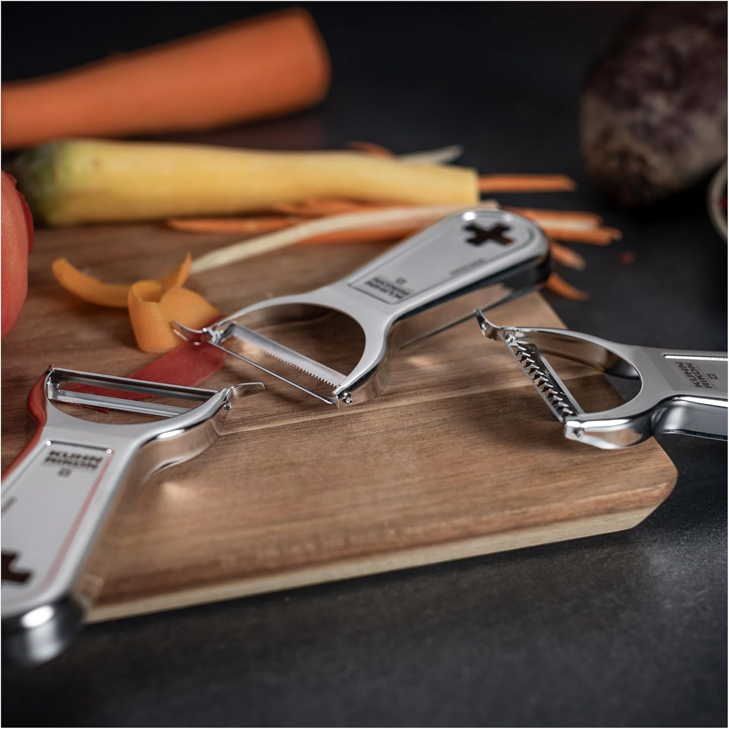"Swiss Metallic" Julienne Cross Peeler, Silver