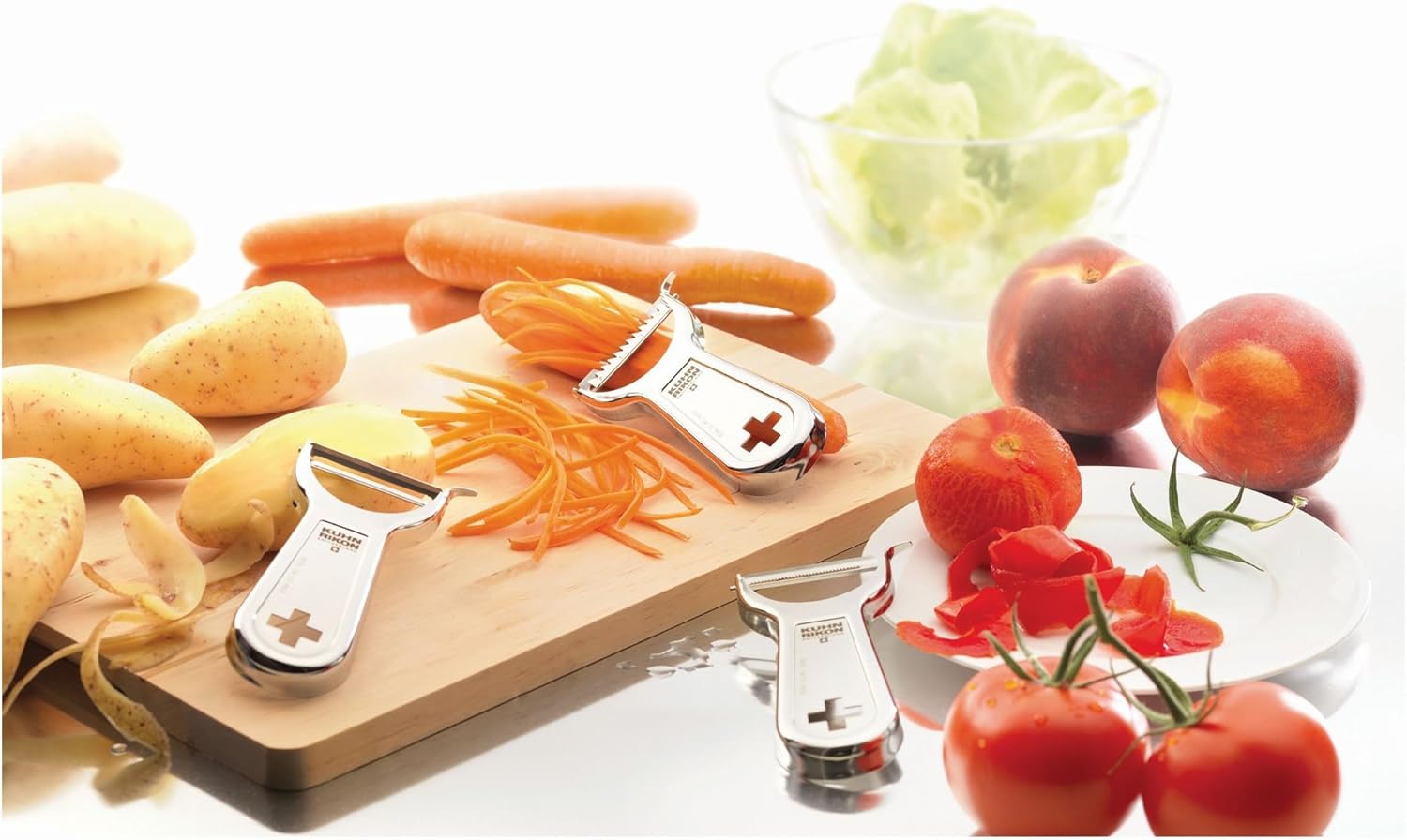"Swiss Metallic" Julienne Cross Peeler, Silver