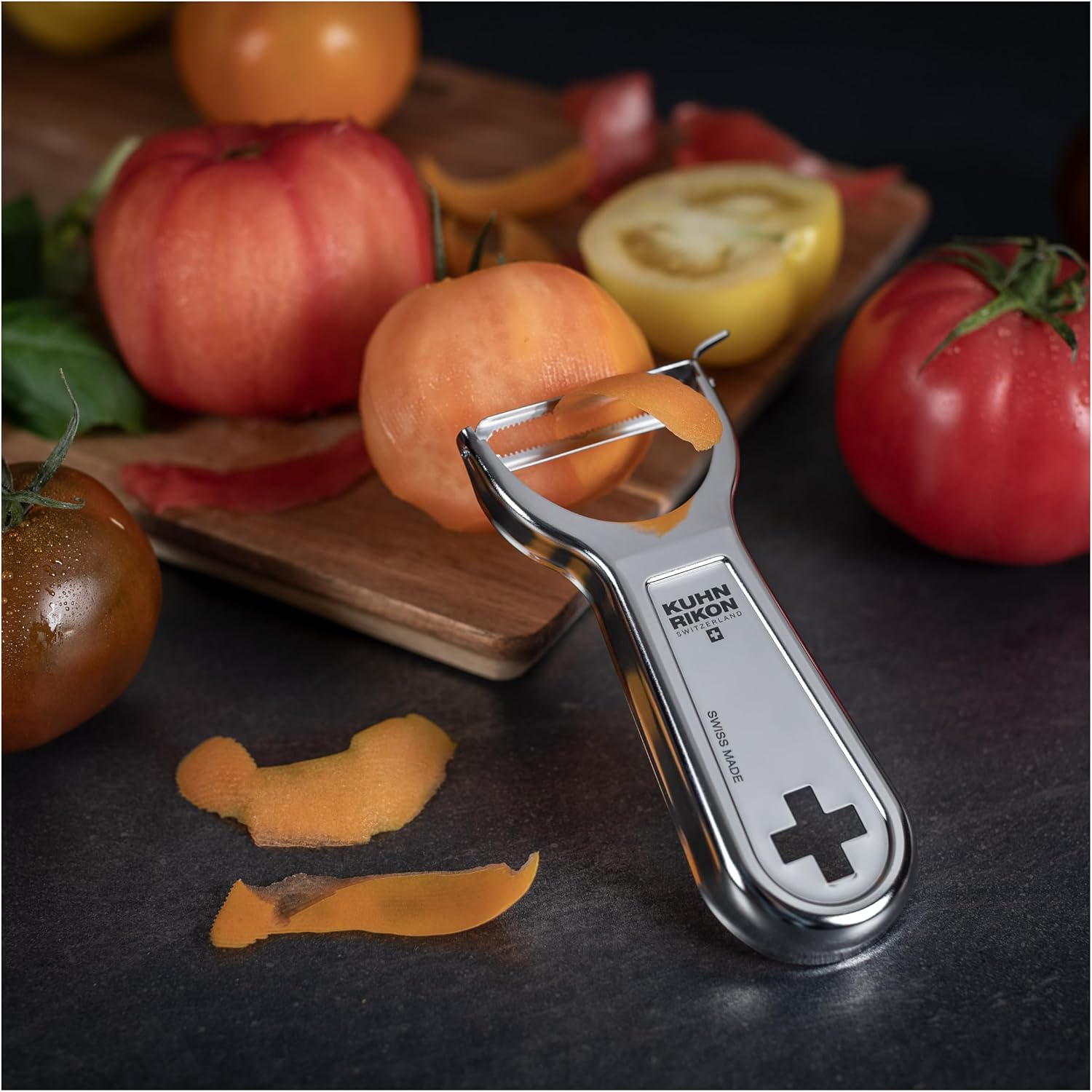 "Swiss Metallic" Julienne Cross Peeler, Silver