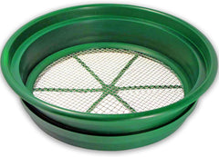 13.25 Inch Wide Stackable Classifier Gold Prospecting Pan - 1/8 Inch Stainless Steel Mesh Sifting Pan, Green
