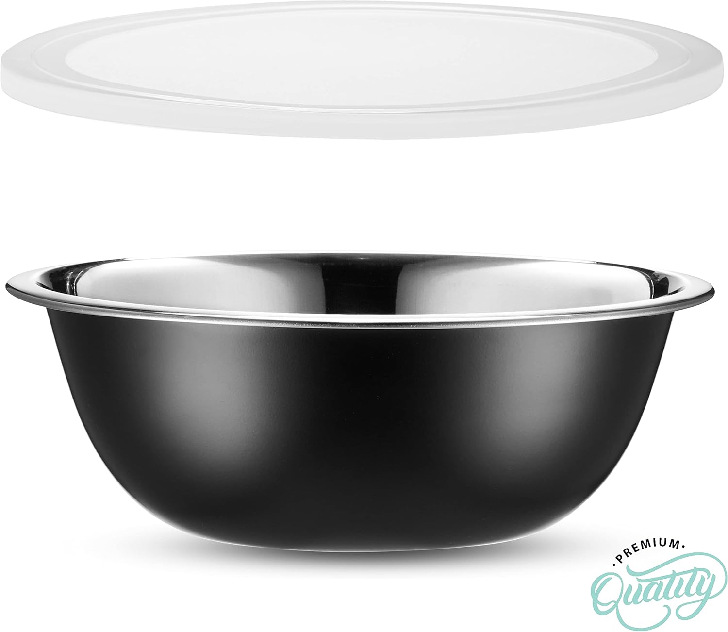 10-Piece Stainless Steel Mixing Bowl Set with Lids for Food Prep & Storage | Mixing Bowls with Lids Set - .75, 1, 1.5, 3 & 5 Quart Kitchen Bowls, Rustproof Metal Nesting Bowls, Dishwasher Safe
