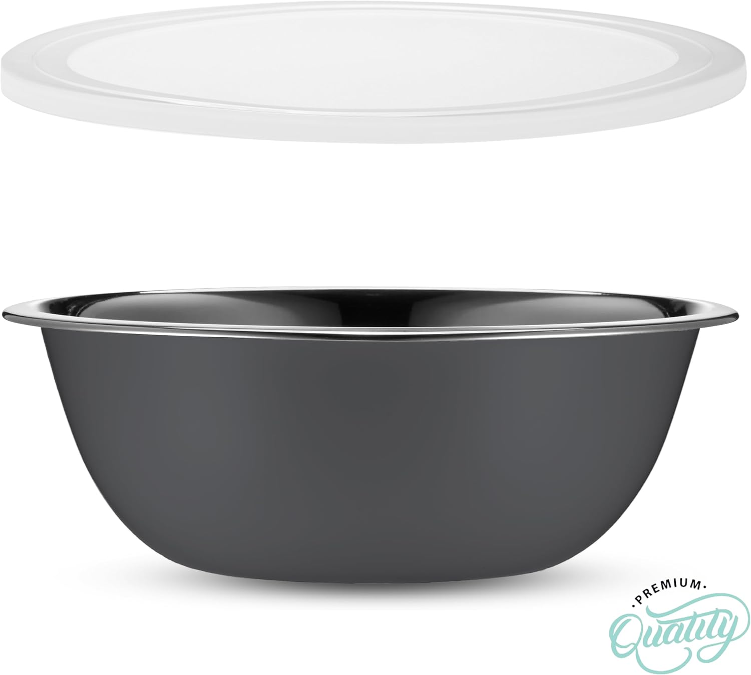 10-Piece Stainless Steel Mixing Bowl Set with Lids for Food Prep & Storage | Mixing Bowls with Lids Set - .75, 1, 1.5, 3 & 5 Quart Kitchen Bowls, Rustproof Metal Nesting Bowls, Dishwasher Safe