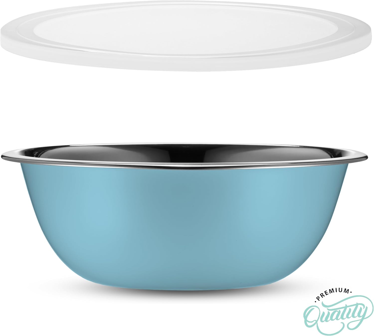 10-Piece Stainless Steel Mixing Bowl Set with Lids for Food Prep & Storage | Mixing Bowls with Lids Set - .75, 1, 1.5, 3 & 5 Quart Kitchen Bowls, Rustproof Metal Nesting Bowls, Dishwasher Safe