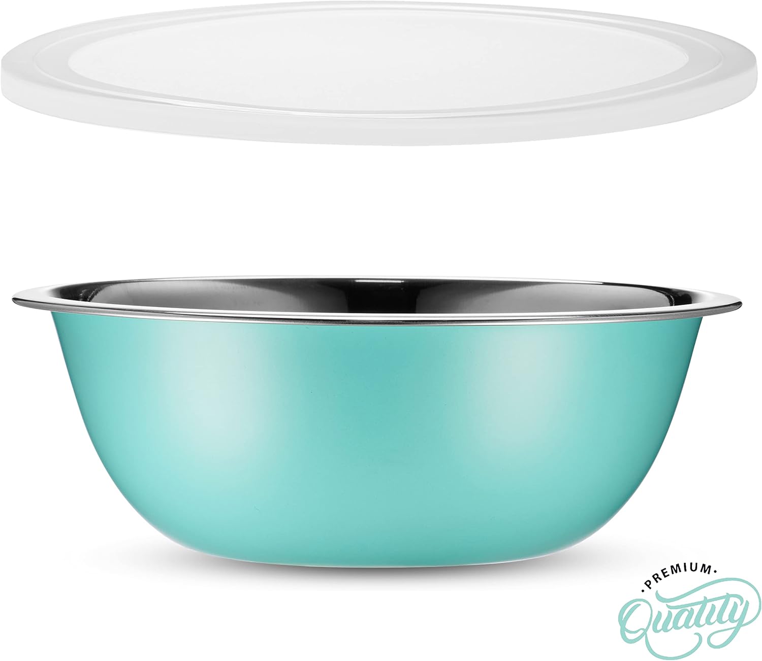 10-Piece Stainless Steel Mixing Bowl Set with Lids for Food Prep & Storage | Mixing Bowls with Lids Set - .75, 1, 1.5, 3 & 5 Quart Kitchen Bowls, Rustproof Metal Nesting Bowls, Dishwasher Safe