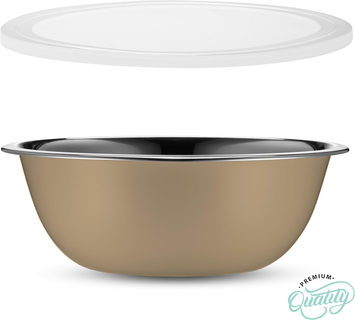 10-Piece Stainless Steel Mixing Bowl Set with Lids for Food Prep & Storage | Mixing Bowls with Lids Set - .75, 1, 1.5, 3 & 5 Quart Kitchen Bowls, Rustproof Metal Nesting Bowls, Dishwasher Safe