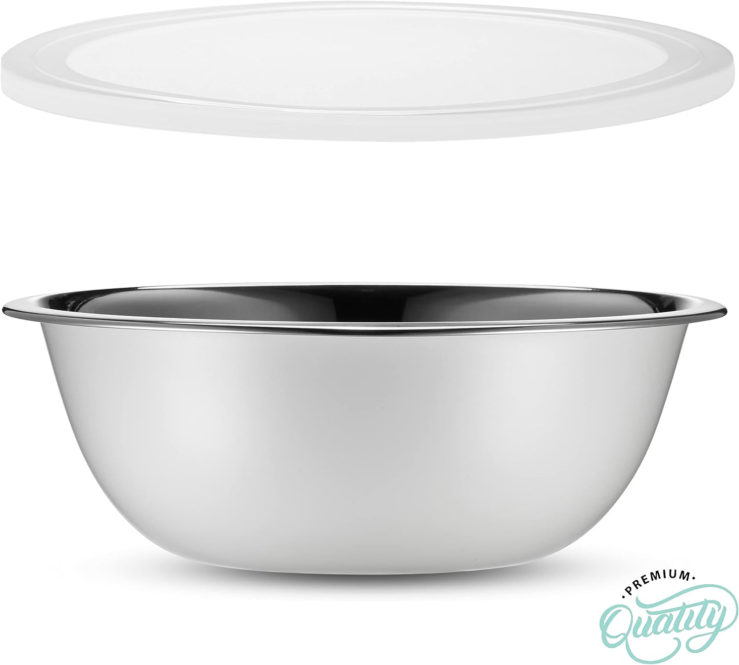 10-Piece Stainless Steel Mixing Bowl Set with Lids for Food Prep & Storage | Mixing Bowls with Lids Set - .75, 1, 1.5, 3 & 5 Quart Kitchen Bowls, Rustproof Metal Nesting Bowls, Dishwasher Safe