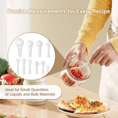 10Pcs Plastic Measuring Spoons Set Gram Cup Powder Scoops 0.25g 0.5g 1g 1.5g 2g 3g 5g 7.5g 10g 15g Adjustable Measuring Spoons for Powder Bead Coffee Spices Dry Goods