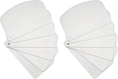 1303 Bowl Scraper Set, Flexible Food-safe Plastic, White, 6-Pieces