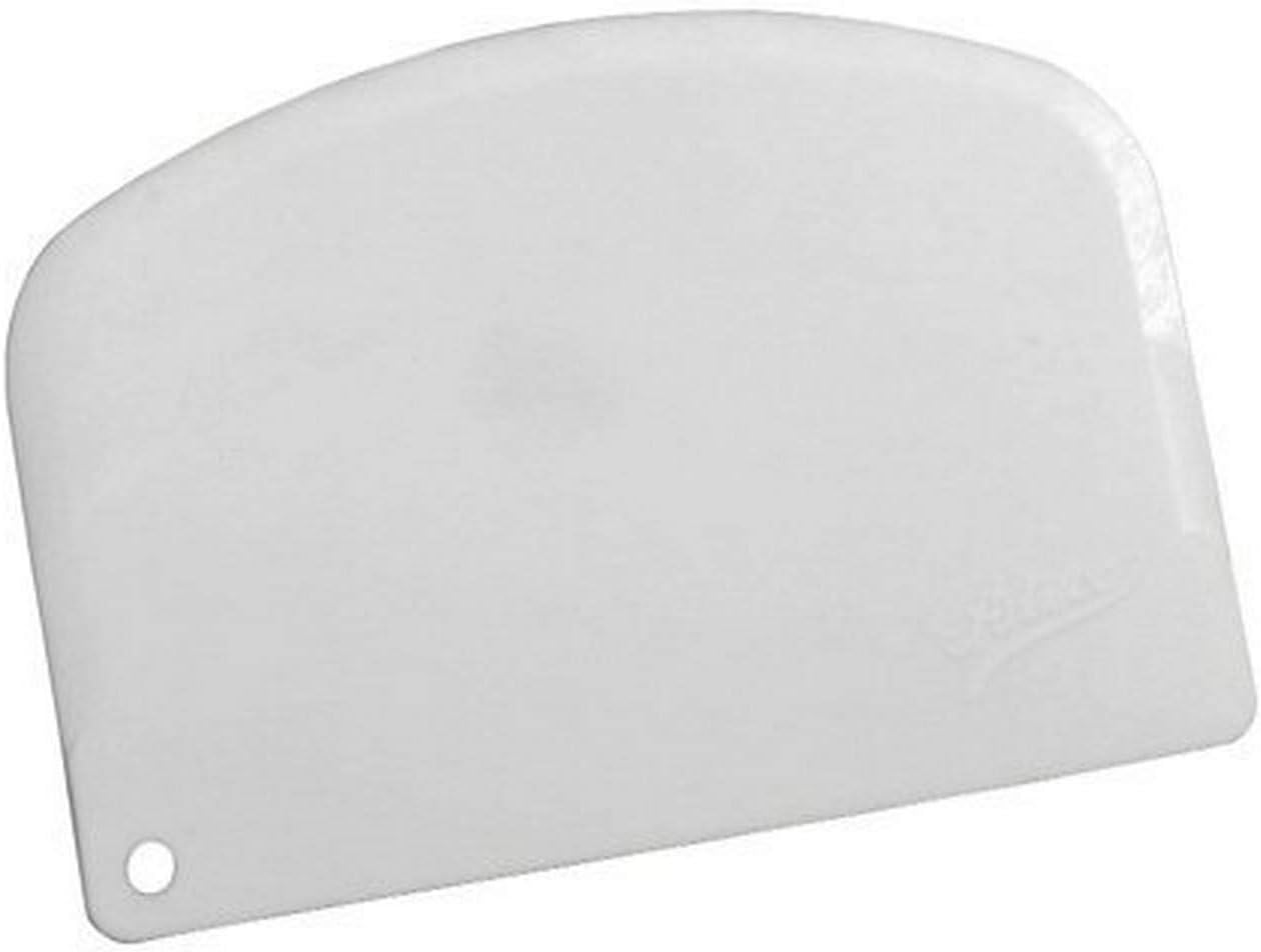 1303 Bowl Scraper Set, Flexible Food-safe Plastic, White, 6-Pieces