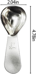 1 Pack Coffee Scoop, 2 Tablespoon, Stainless Steel Measuring Spoons for Ground Coffee, Sugar, Protein Powder, Tea Leaves (1, Silver, 30 ml)