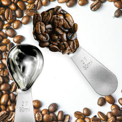 1 Pack Coffee Scoop, 2 Tablespoon, Stainless Steel Measuring Spoons for Ground Coffee, Sugar, Protein Powder, Tea Leaves (1, Silver, 30 ml)