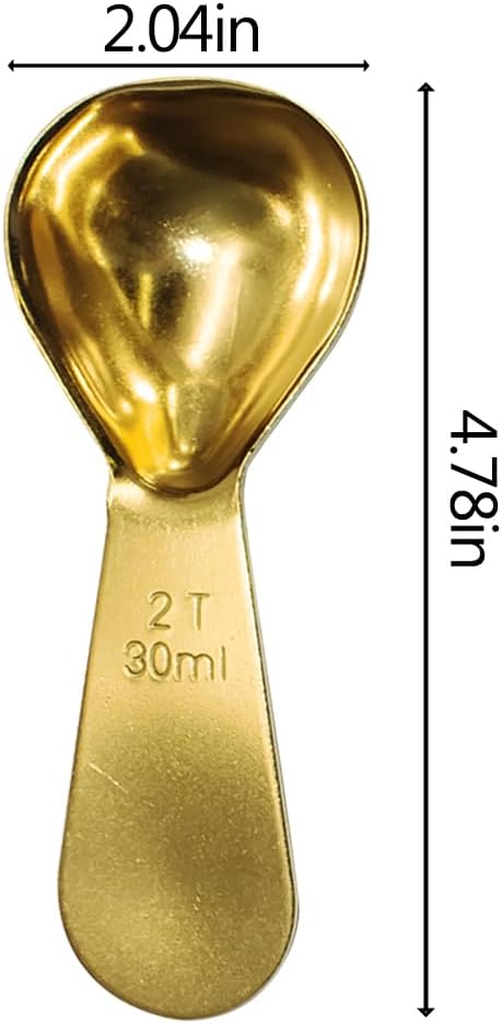 1 Pack Coffee Scoop, 2 Tablespoon, Stainless Steel Measuring Spoons for Ground Coffee, Sugar, Protein Powder, Tea Leaves (1, Silver, 30 ml)