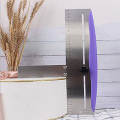 12 Inch Stainless Steel Cake Scraper & Smoother Adjustable Icing Tool | Adjustable Cake Smoother with Scale and Smooth Edge for Icing, Frosting, Cream, Mousse and Cakes,Hanging Hole,Easy Clean