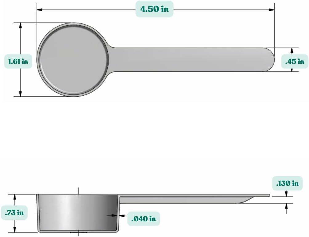 1 Teaspoon (1/3 Tablespoon | 5 mL) Long Handle Plastic Measuring Spoon for Coffee, Protein Powder, Pet Food, Spices, Grains, Dry Goods – Food-Grade BPA-Free (Pack of 1) - Colors A