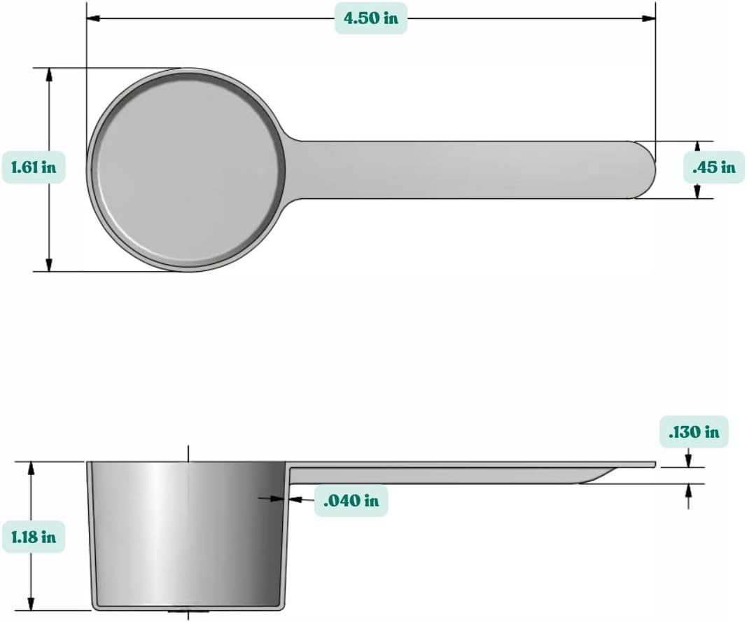 1 Teaspoon (1/3 Tablespoon | 5 mL) Long Handle Plastic Measuring Spoon for Coffee, Protein Powder, Pet Food, Spices, Grains, Dry Goods – Food-Grade BPA-Free (Pack of 1) - Colors A