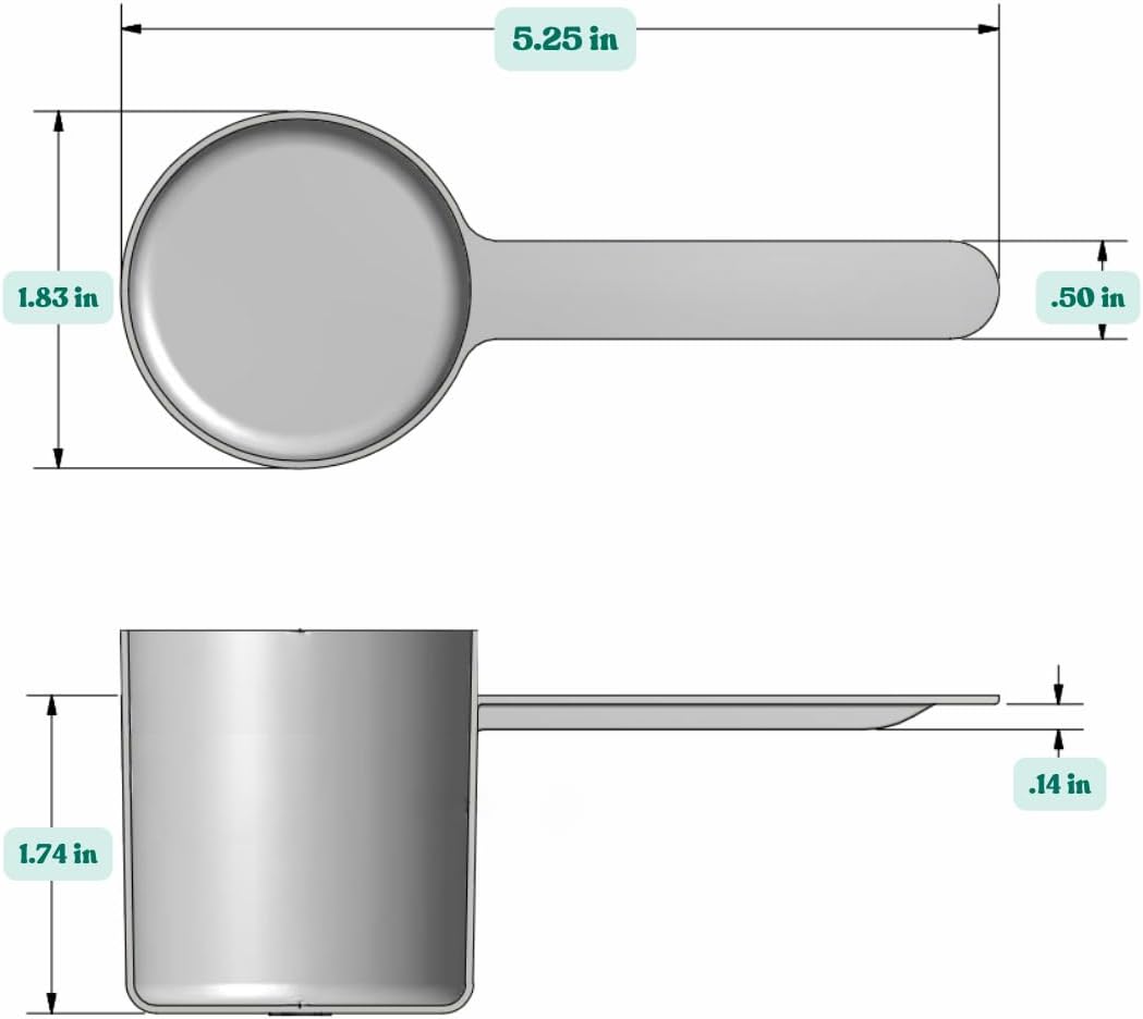 1 Teaspoon (1/3 Tablespoon | 5 mL) Long Handle Plastic Measuring Spoon for Coffee, Protein Powder, Pet Food, Spices, Grains, Dry Goods – Food-Grade BPA-Free (Pack of 1) - Colors A
