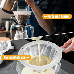 1 Piece 200 Mesh Strainer 75 Micron Filter for 5 Inch Funnel | Funnel Fine Filter for Cooking Oil Milk Juice Wine Cheese Whey Grease Coffee
