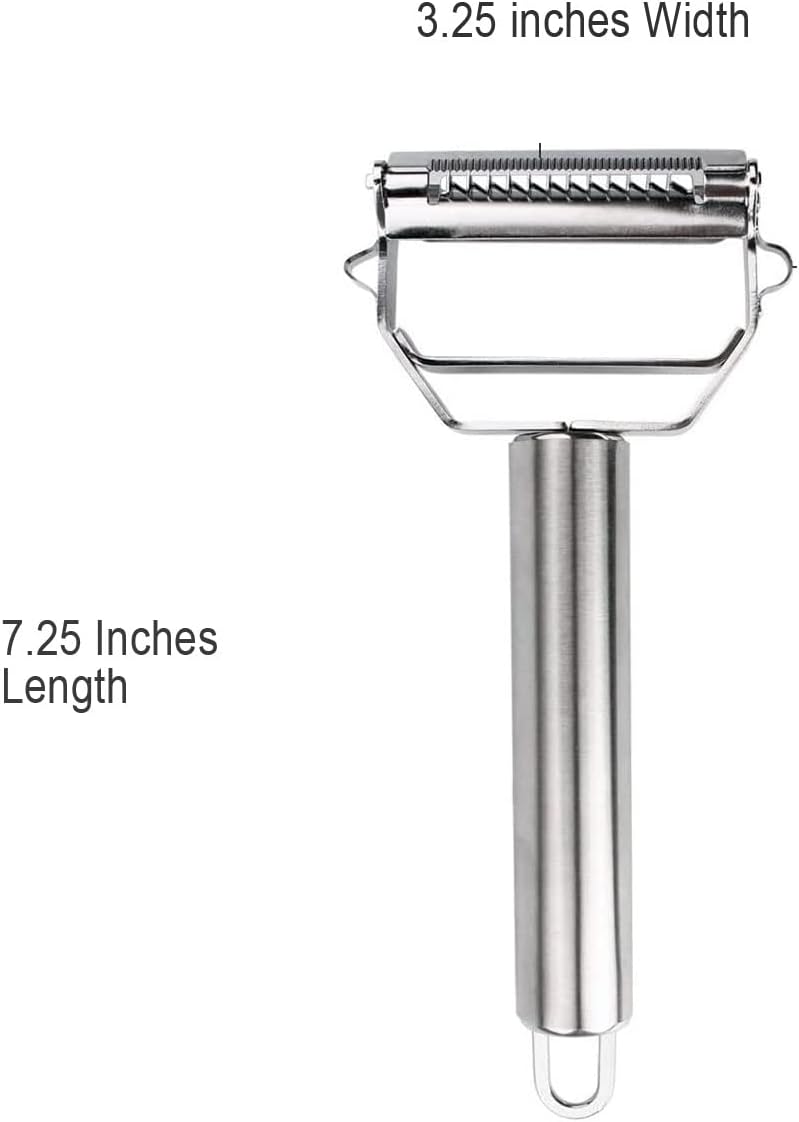 1 pcs Vegetable Peeler, Julienne Vegetable Peeler, Stainless Steel Multifunctional peeler scraper,Shredder, Double-Sided Blade Potato Peelers for Carrot Cucumber Apple Veggie Fruit