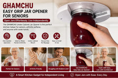 1 Pack Easy Grip Jar Opener for Seniors - Under Cabinet Jar Openers for Weak Hands, Arthritis jar opener, One Handed Gadgets & Bottle Opener - Kitchen Gadgets for Home Assistance