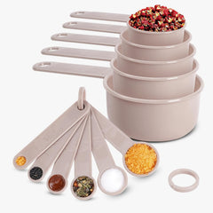11PCS Measuring Spoons and Measuring Cups Set, Stackable Cups and Spoons, Nesting Cups Spoon for Cooking Baking Supplies, Kitchen Gadgets Essentials Tools
