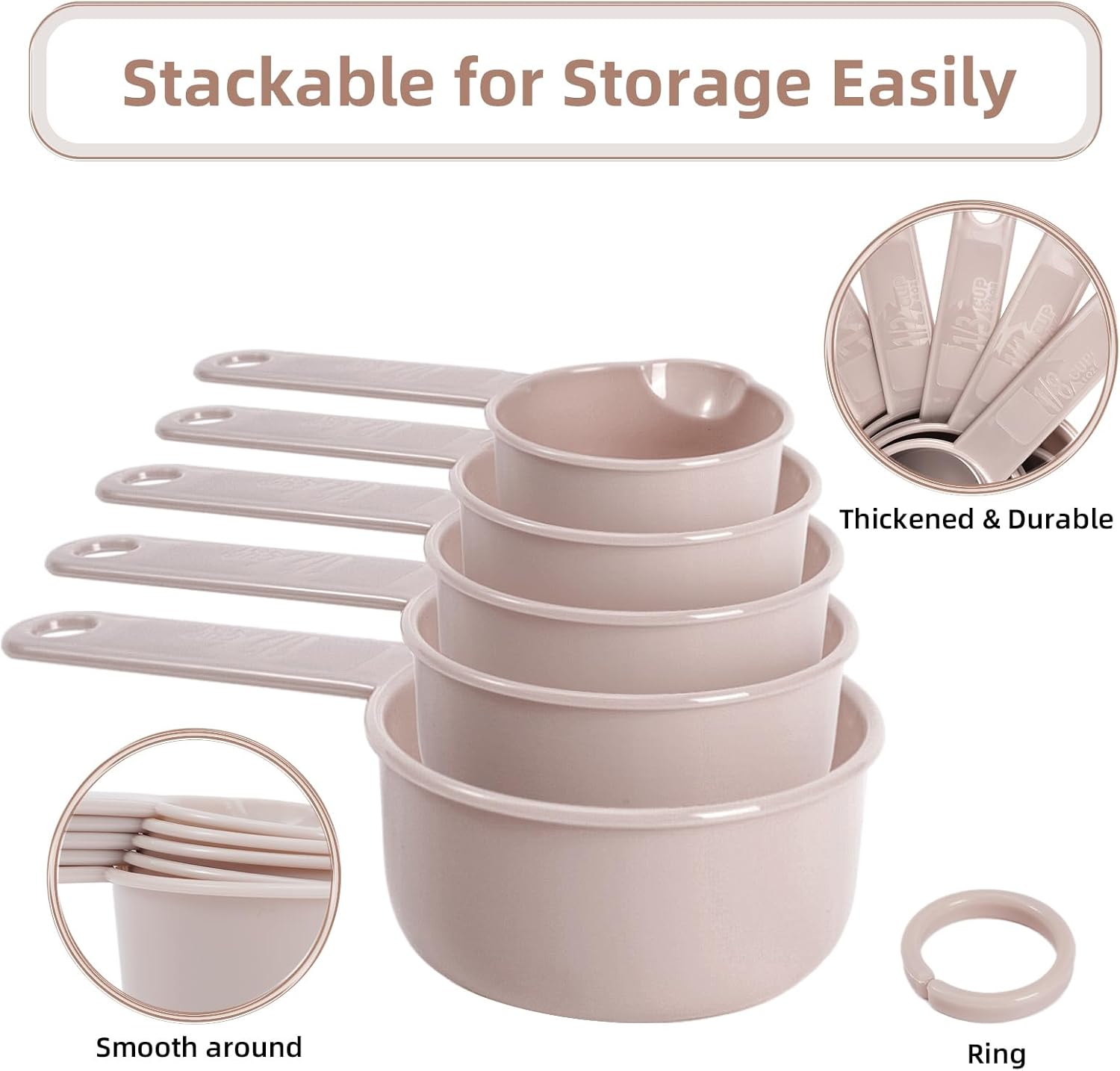 11PCS Measuring Spoons and Measuring Cups Set, Stackable Cups and Spoons, Nesting Cups Spoon for Cooking Baking Supplies, Kitchen Gadgets Essentials Tools