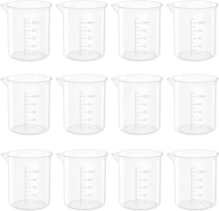 12 Pcs 1.7 Oz Transparent Experiment Measuring Cup | 50ml Plastic Beaker for Science Experiment, Measuring
