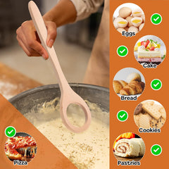 12 Inch Wooden Danish Dough Whisk, Sourdough Mixer for Bread, Egg, and Flour, Traditional Baking Tool for Pizza Pastry Cake Batter