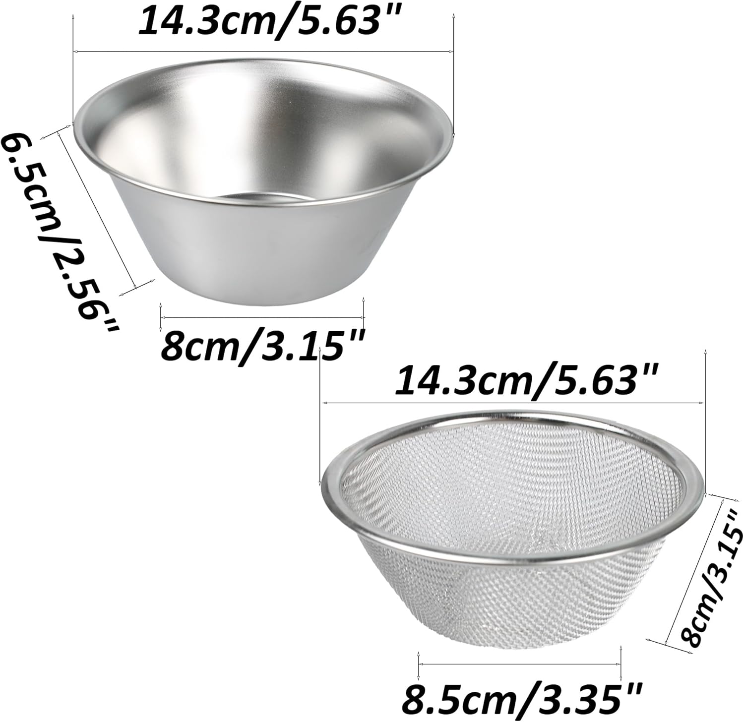 1 Pack Berry Baskets, Mini Strainer Stainless Steel Can Colander, Small Container for Berries/Strawberry/Grape/Cherry
