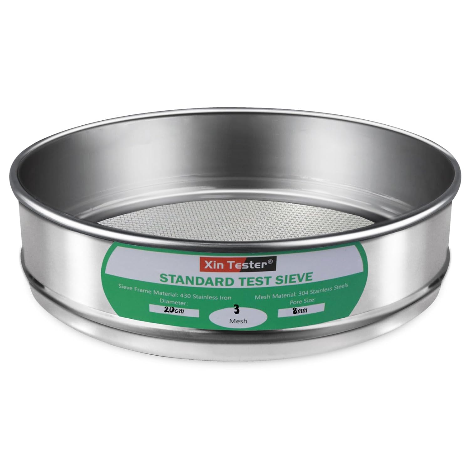 10 mesh Standard Mesh Lab Sieves Laboratory Sample Test Analysis Sieve Dia 7.88 Inches