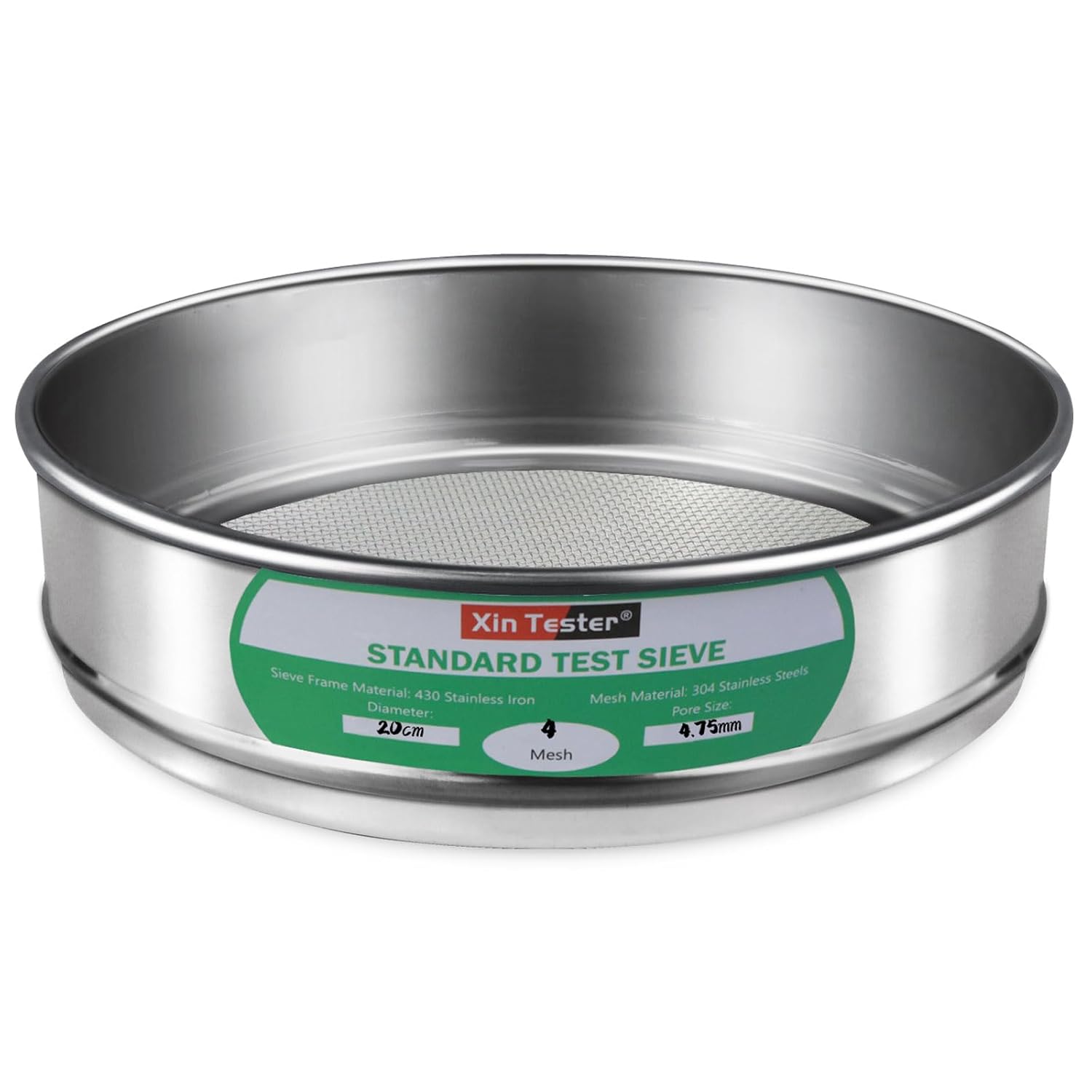 10 mesh Standard Mesh Lab Sieves Laboratory Sample Test Analysis Sieve Dia 7.88 Inches