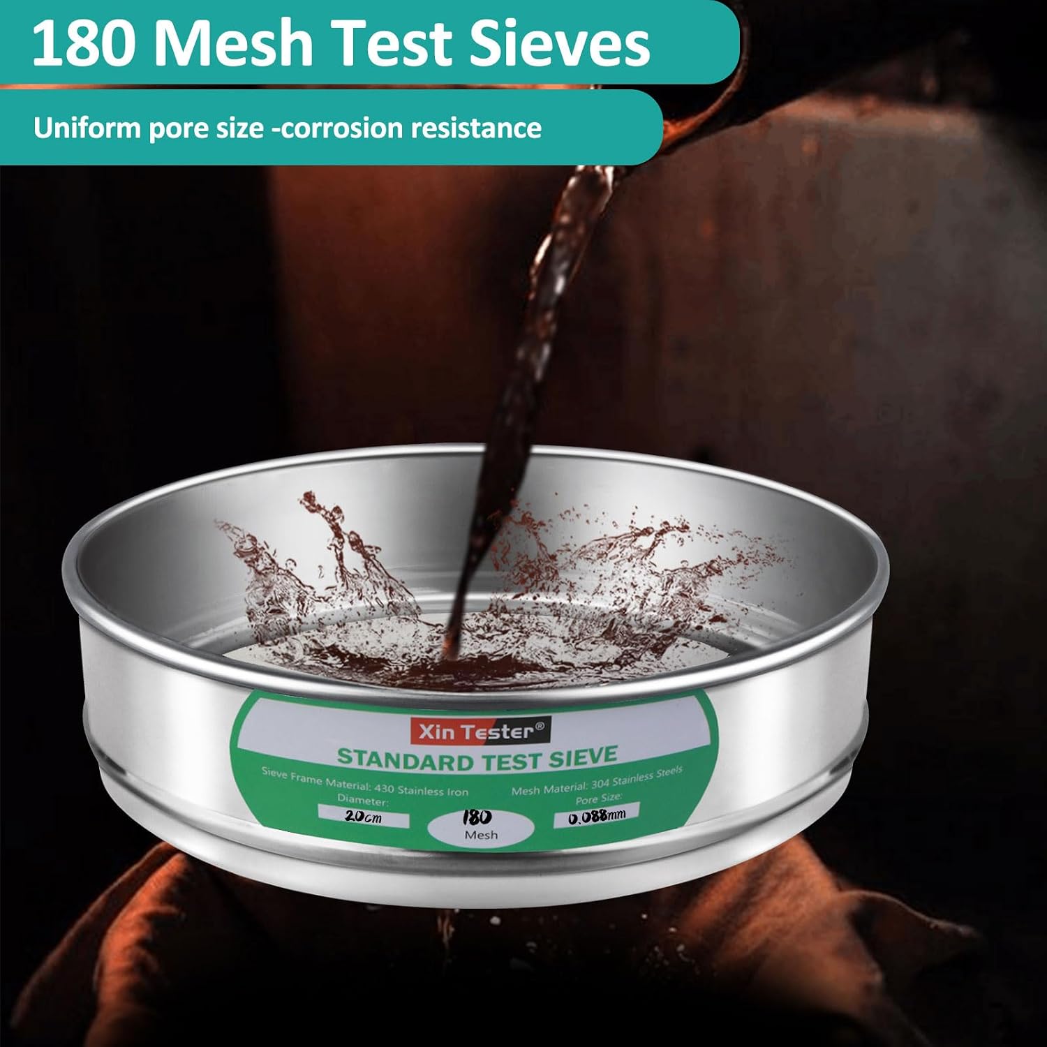10 mesh Standard Mesh Lab Sieves Laboratory Sample Test Analysis Sieve Dia 7.88 Inches
