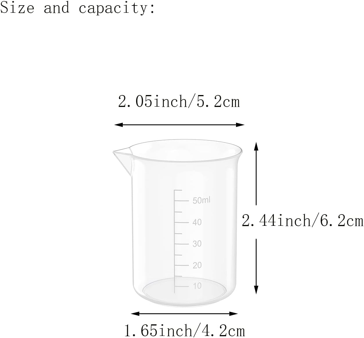 12 Pcs 3.4 Oz Transparent Experiment Measuring Cup | 100ml Plastic Beaker for Science Experiment, Measuring