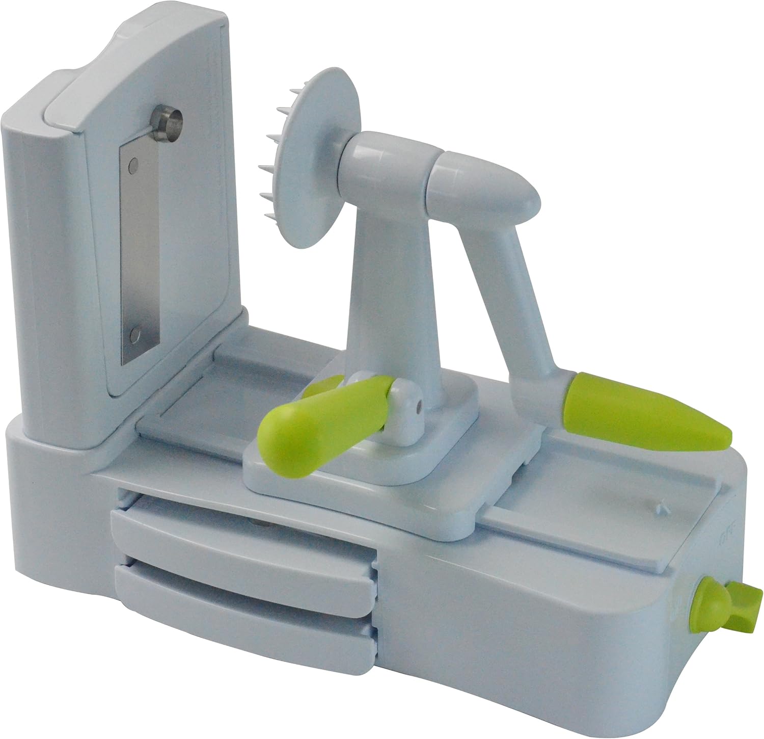 " 3-Blade Spiral Vegetable Slicer - Zucchini, Spaghetti Noodle Maker for Fruits & Veggies, Tabletop Design"
