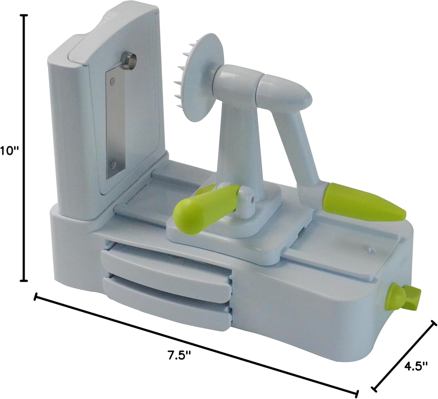 " 3-Blade Spiral Vegetable Slicer - Zucchini, Spaghetti Noodle Maker for Fruits & Veggies, Tabletop Design"