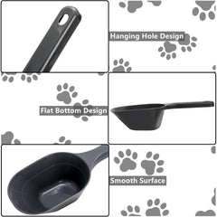 12 Pack Dog Food Scoop, 1 Cup Plastic Pet Food Scoop with Measuring Lines, Multi Purpose Kitchen Scoop Measure Cups for Puppy, Flour, Ice Cube, Accurate Portion Control, 4 Colors