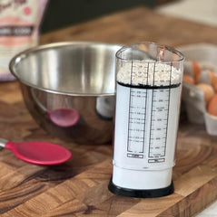 1 & 2 Cup Tri Adjust A-Cup, Easy Pour Adjustable Measuring Set | Mess Free Pouring | Measures 1/8 to 2 Cups | Includes Conversions | Kitchen Adjustable Measuring Cup Set For Liquids & Solids