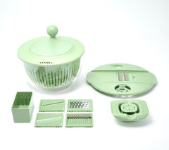 10pc Multi Function Salad Spinner & Prep Bowl (Green)