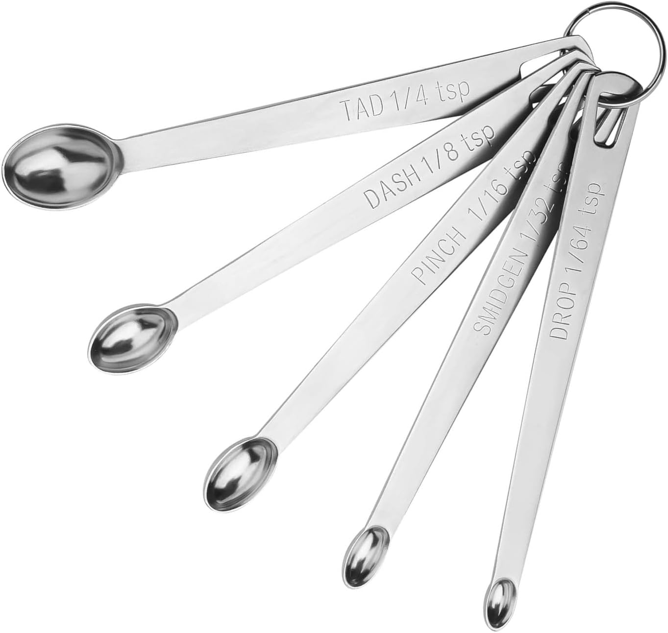 14PCS Measuring Spoons Set, 1 tbsp, 1/2 tbsp, and 1-1/16tsp Stainless Steel Measuring Spoons for Cooking Baking Spice Jars and Liquid Ingredients