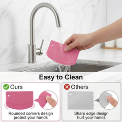 12PCS Dough Scraper, Plastic Thickened Bench Scraper 6 Colors Multipurpose Bowl Scraper for Kitchen, Baking, Cake, Bread, Pizza, and Pastry