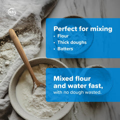 13" Dough Whisk, 100% Healthy Teak Kitchen Utensils for Bread Mixing, Sourdough, Batter Preparation, Baking, and Cooking Tools