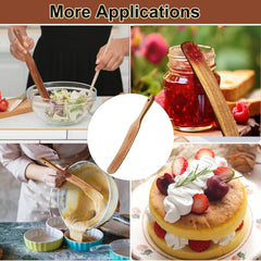 13inch Acacia Wooden Spatula Dough Whisk for Cooking Sourdough Wood Spurtle Kitchen Cooking Utensils Wood Spoon Cooking Mixing Tool for Sourdough Starter Cookware Pot Stir,Spurtles Kitchen Tools