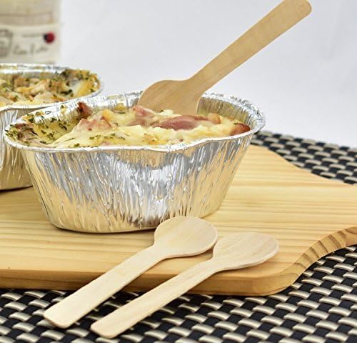 1.5mm Extra-Thick Mini Wooden Spoons (4 Inch) - 100 Count Heavy Duty Birch Wood - Sturdy No-Snap Disposable Spoons for Gelato, Desserts & Charcuterie - Eco-Friendly & Compostable GM1042A