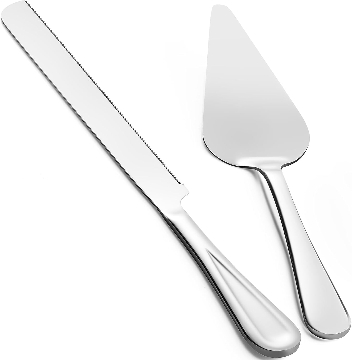 13-Inch Premium Cake Cutting Set for wedding .Exquisite Cake Knife and Server Set with Serrated Design, Ideal for Pastries, Pies, and Desserts (Gold)