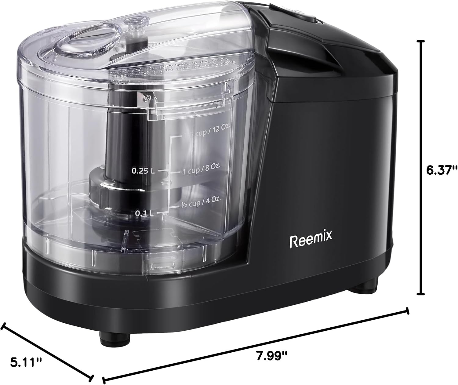 1.5-Cup One-Touch Electric Food Chopper, 100W Mini Food Processor Meat Grinder, Mix, Chop, Mince and Blend Vegetables, Fruits, Nuts, Meats, Stainless Steel Blade (Red)