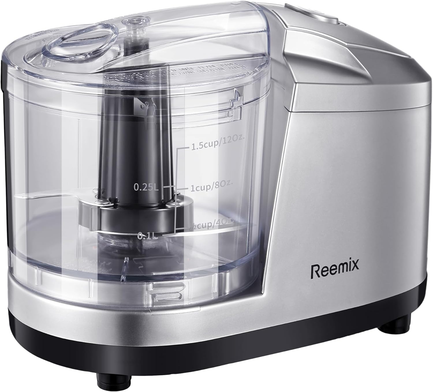 1.5-Cup One-Touch Electric Food Chopper, 100W Mini Food Processor Meat Grinder, Mix, Chop, Mince and Blend Vegetables, Fruits, Nuts, Meats, Stainless Steel Blade (Red)
