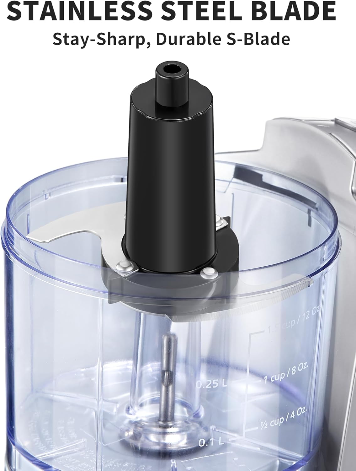 1.5-Cup One-Touch Electric Food Chopper, 100W Mini Food Processor Meat Grinder, Mix, Chop, Mince and Blend Vegetables, Fruits, Nuts, Meats, Stainless Steel Blade (Red)