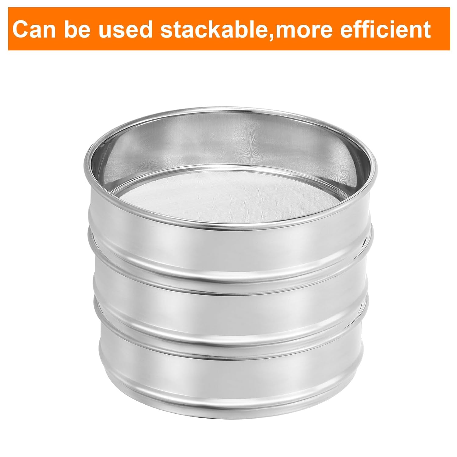 10 Mesh Lab Sieve, 8" Diameter Test Sieve 304 Stainless Steel Wire Cloth (2mm) for Industrial Laboratory - Colors B