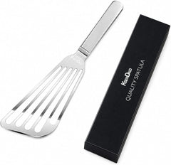 1 Thin Flexible & Sturdy Fish Spatula Stainless Steel for Kitchen Cooking Use Fish Spatula Egg Flipper BBQ Flipper Stainless Steel Blade Thin Flexible, Welded Middle, Dishwasher Safe -Silver